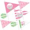 Big Dot of Happiness Golf Girl - Triangle Pink Birthday Party or Baby Shower Photo Props - Pennant Flag Centerpieces - Set of 20